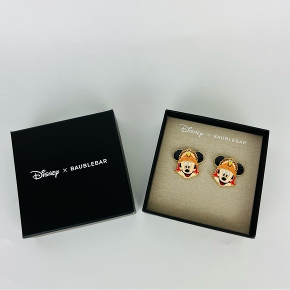 Disney X Baublebar Mickey Mouse Thanksgiving Turkey Holiday Earrings NIB - Picture 1 of 3